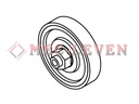 RODADERA SIMPLE D125X26MM C/EJE Y RODAMIENTOS
