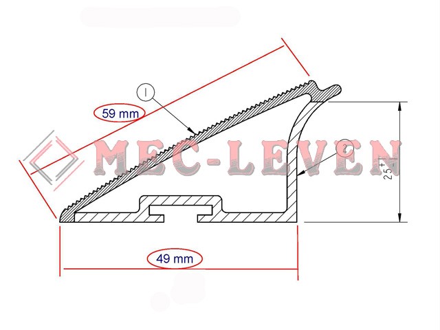 DIFUSOR LATERAL L-1941MM  BOTONERA OTIS 2000 C/ACCESORIOS