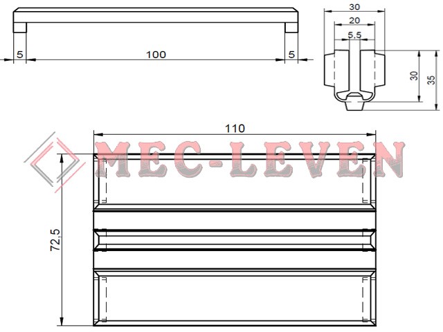 ROZADERA FS5X100 PLEGABLE CON ALETAS