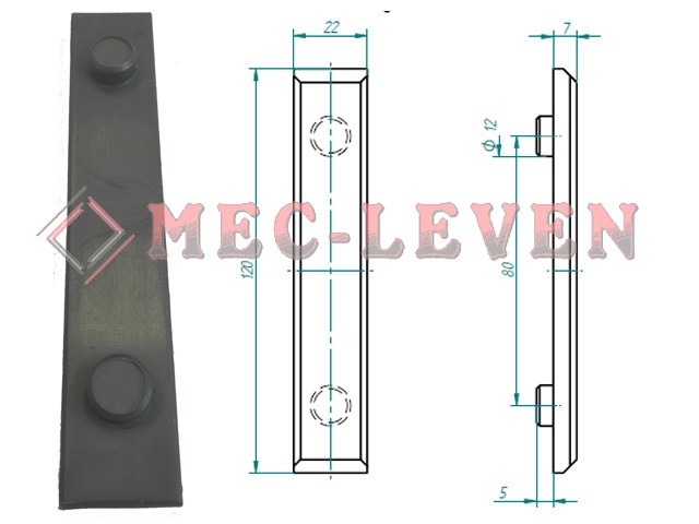 ROZADERA PATIN 118X22X7 2 TETONES