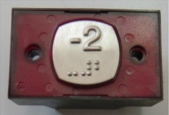PULSADOR COMPAC D BRAILLE CORONA ROJA 1CTO 24V