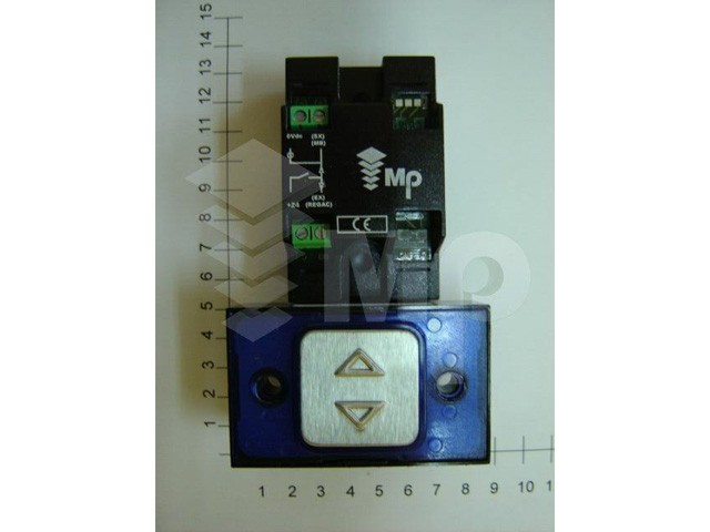 PULSADOR COMPAC T BRAILLE AZUL 1 CTO.(SUBIR/BAJAR)