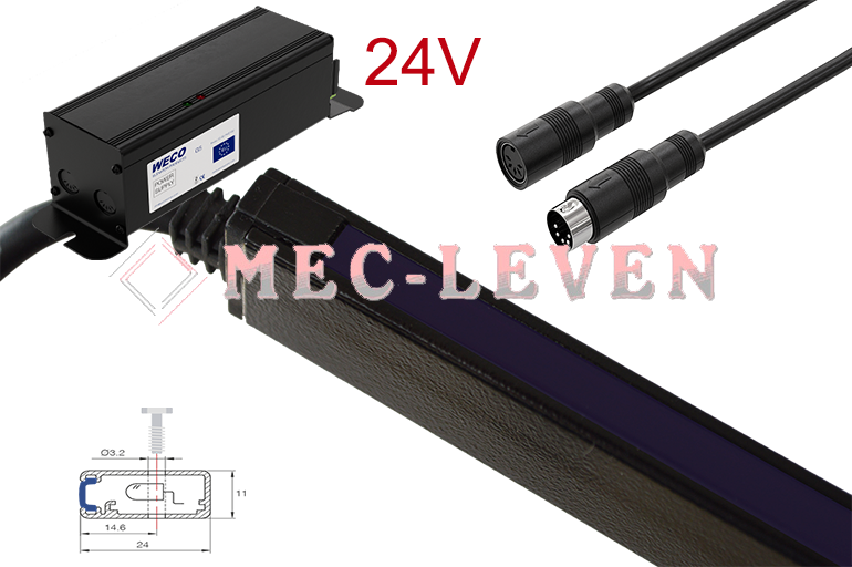 BARRERA INFRARROJA 10X24X2000MM 0-3M 94 HACES 24V