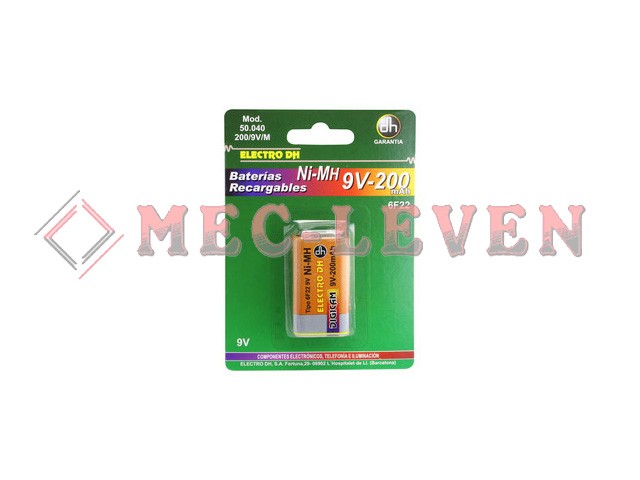 PILA RECARGABLE 9V NI-MH 200MAH 