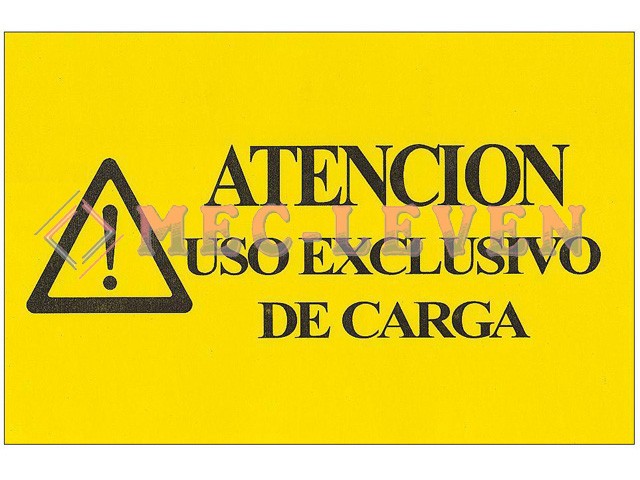 ROTULO ADHESIVO USO EXCLUSIVO DE CARGA