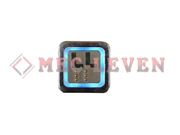 [IRI-PLCB] PULSADOR CROMO BRAILLE 1NA  LUM 24V AZUL