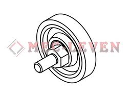 [KRE1252VE] RODADERA SIMPLE D125X33MM C/EJE Y RODAMIENTOS