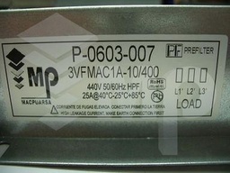 [MACR2152FER3VF10] FILTRO ENT. REPUESTO 3VF 10 CV/400V