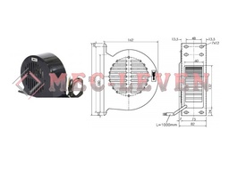 [040190 3002] VENTILADOR MAQUINA 225X162MM 220VCA 0.45A 