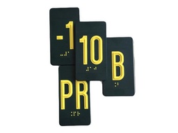 [080121 020] PLACA PISO PLASTICO VERDE-AMARILLO BRAILLE