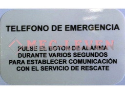 [ROTAD-TLF] ROTULO ADHESIVO TEXTO TELEFONO EMERGENCIA