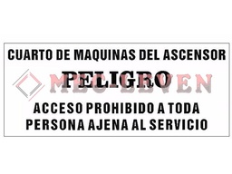 [ROTAL-PCM] ROTULO ALUMINIO PELIGRO CTO. MAQUINAS