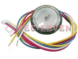 [080165 OTS0048] PULSADOR COMPATIBLE OTIS REDONDO CROMADO LED CENTRAL ROJO