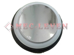[080165 OTS0058] PULSADOR OT REDONDO CROMADO LUMINOSO AZUL (COMPATIBLE)