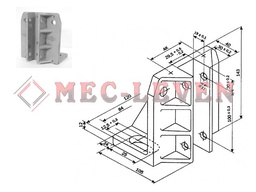 [ASA0679AL] SOPORTE ALUMINIO C/ANGULO 143X120X105